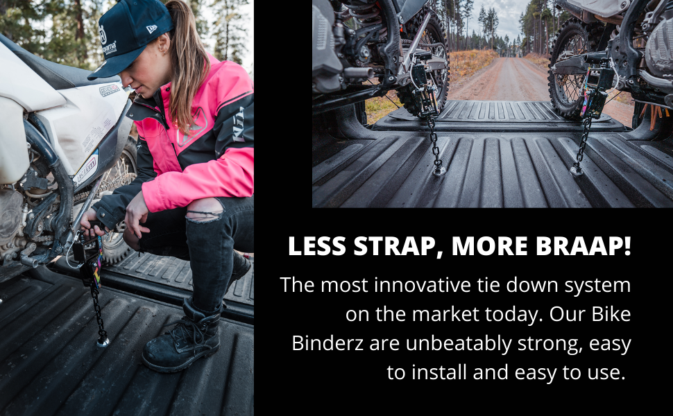 Bike Binderz E Track Dirt Bike Kit Raw Aluminum