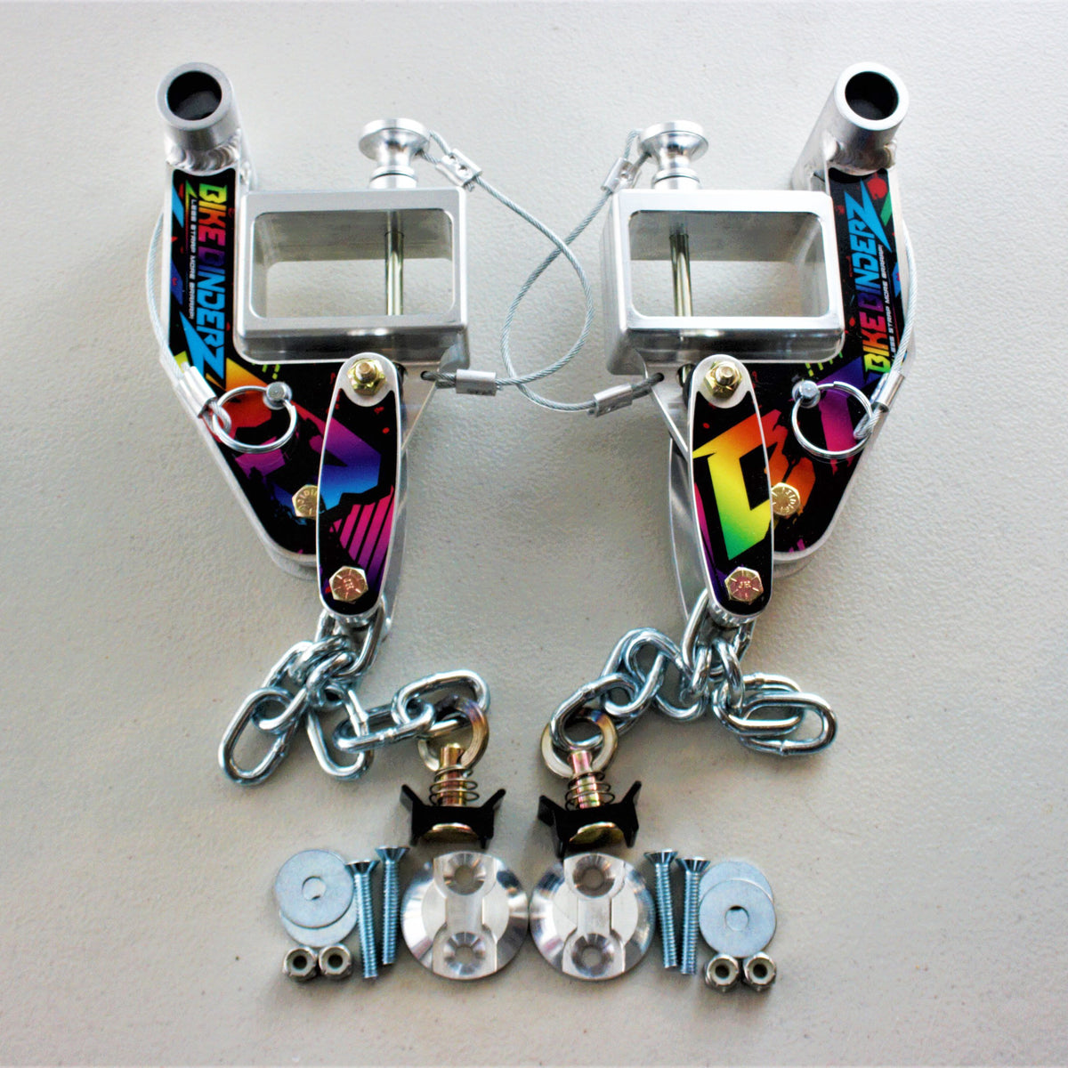 Bike Binderz L Track Dirt Bike Kit Raw Aluminum